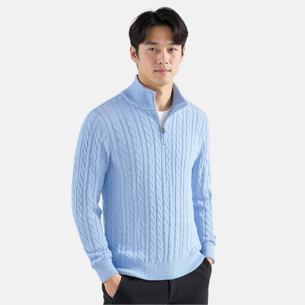 Pull torsadé zippé TAEBAEK