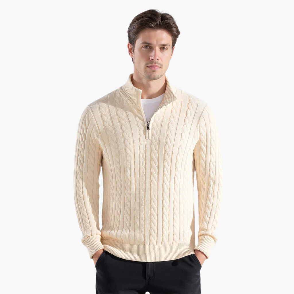 Pull torsadé zippé TAEBAEK