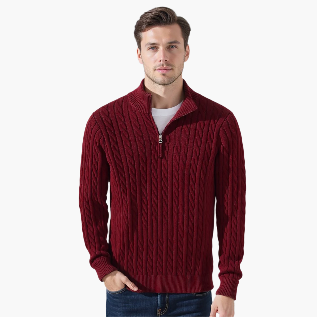 Pull torsadé zippé TAEBAEK