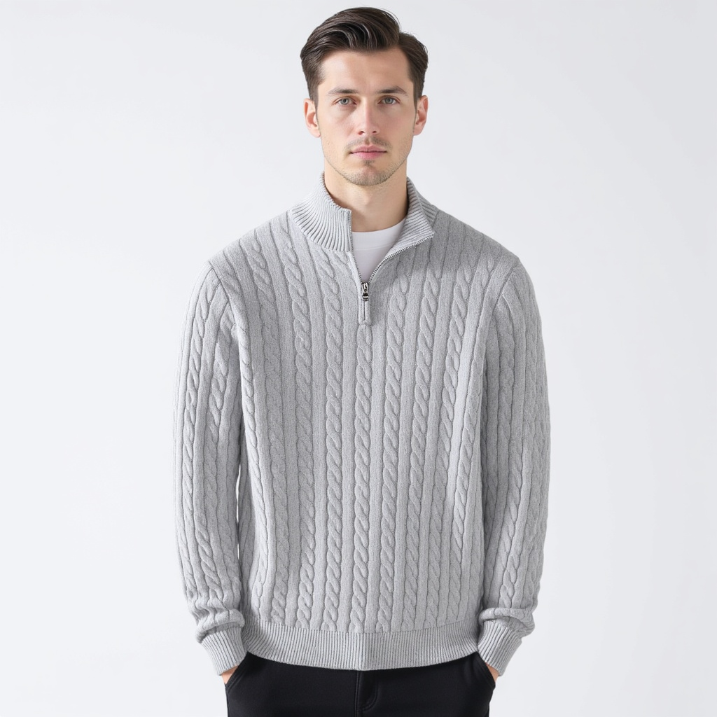Pull torsadé zippé TAEBAEK