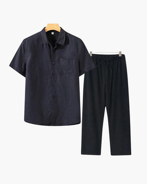 Ensemble en lin Old Money (pantalon &amp; chemise)