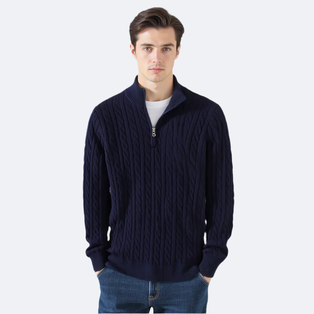 Pull torsadé zippé TAEBAEK
