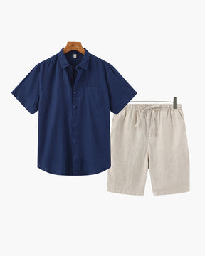 Ensemble en lin Old Money (chemise &amp; court)