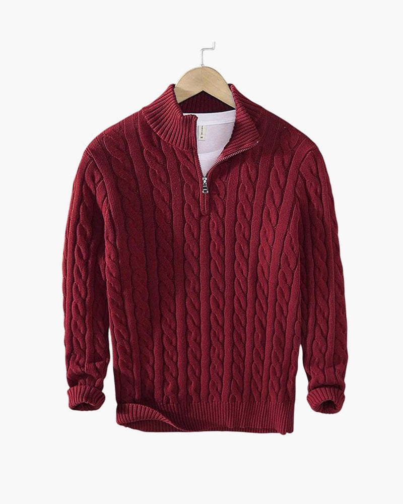 Pull torsadé zippé TAEBAEK