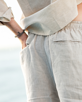 Short en lin haut de gamme