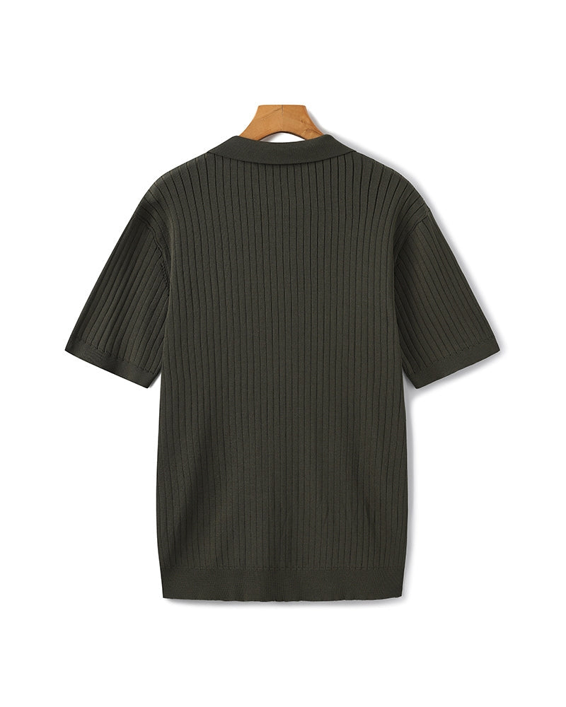 Polo côtelé premium