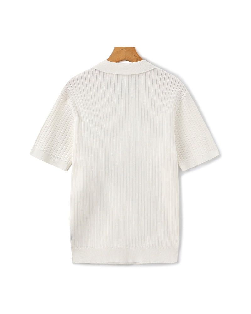 Polo côtelé premium
