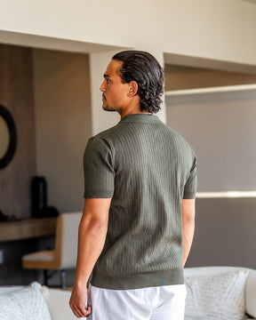 Polo côtelé premium