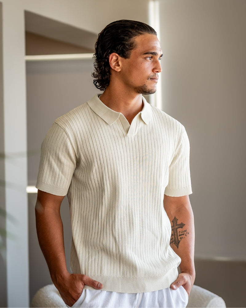 Polo côtelé premium