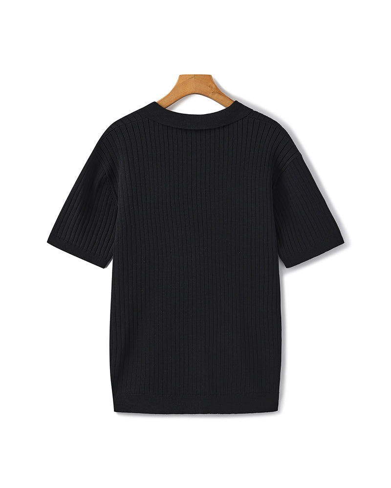 Polo côtelé premium