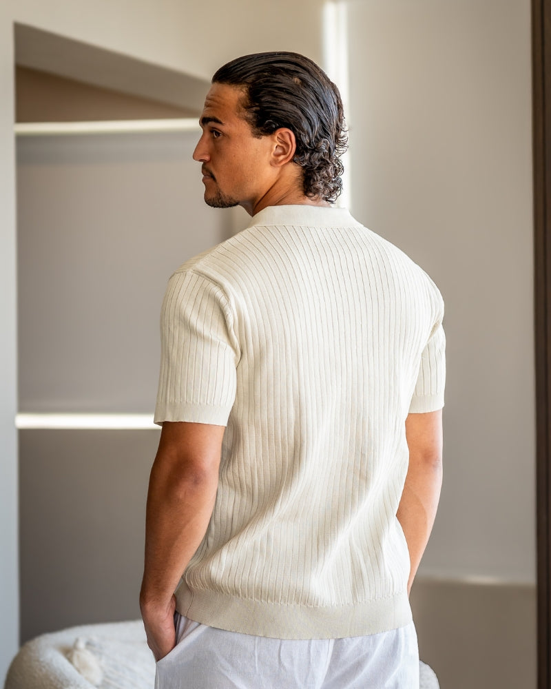 Polo côtelé premium