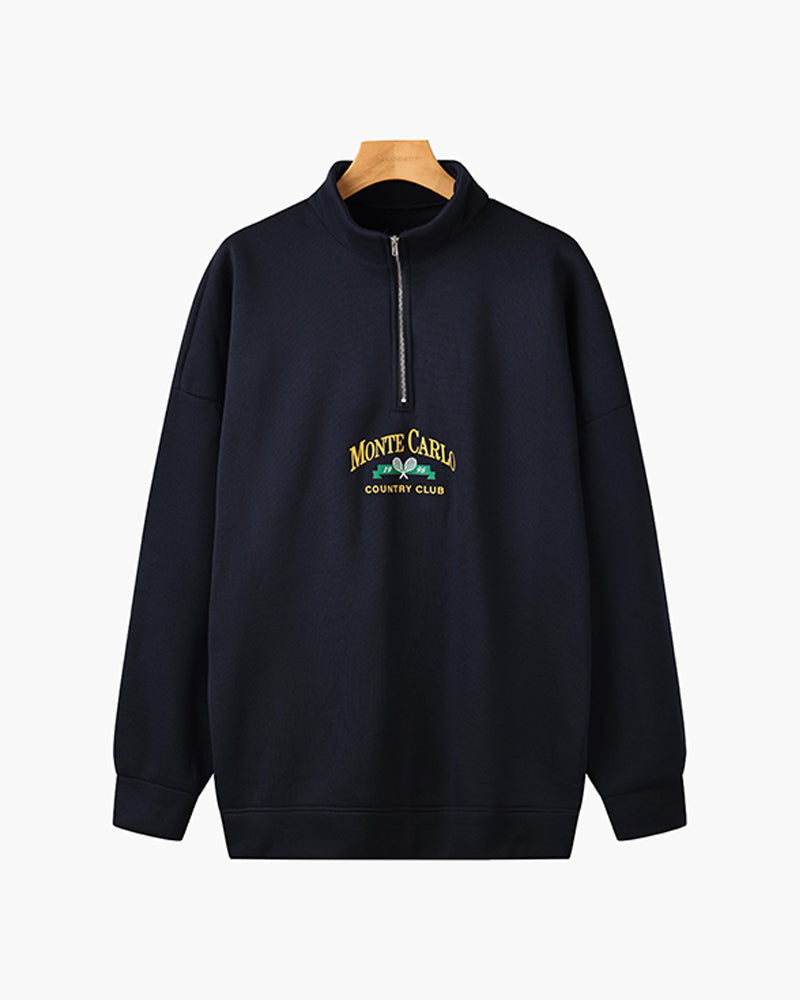 MONTE CARLO – Pull vintage à demi-fermeture éclair