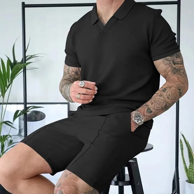 Men's Set with Polo Shirts and Shorts
