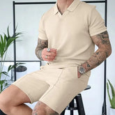 Men's Set with Polo Shirts and Shorts