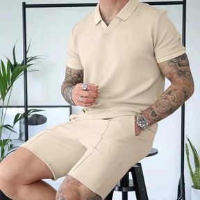 Men's Set with Polo Shirts and Shorts