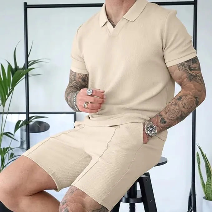 Men's Set with Polo Shirts and Shorts