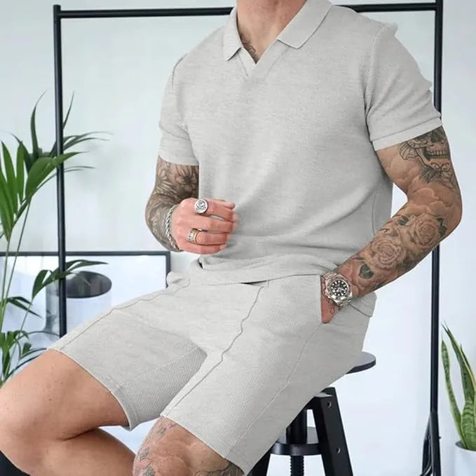 Men's Set with Polo Shirts and Shorts