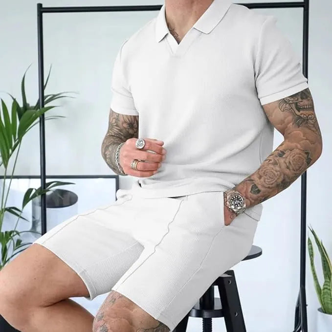 Men's Set with Polo Shirts and Shorts